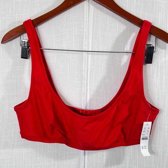 J Crew NWT Heritage Scoop Neck Bikini Top Red Sizes M & L - Picture 4 of 12